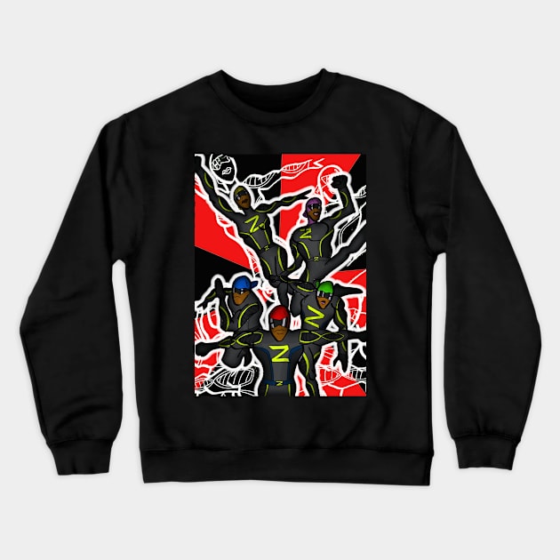 The Z-MEN animated series style Crewneck Sweatshirt by ZTENZILA ZOZ SHIRTS